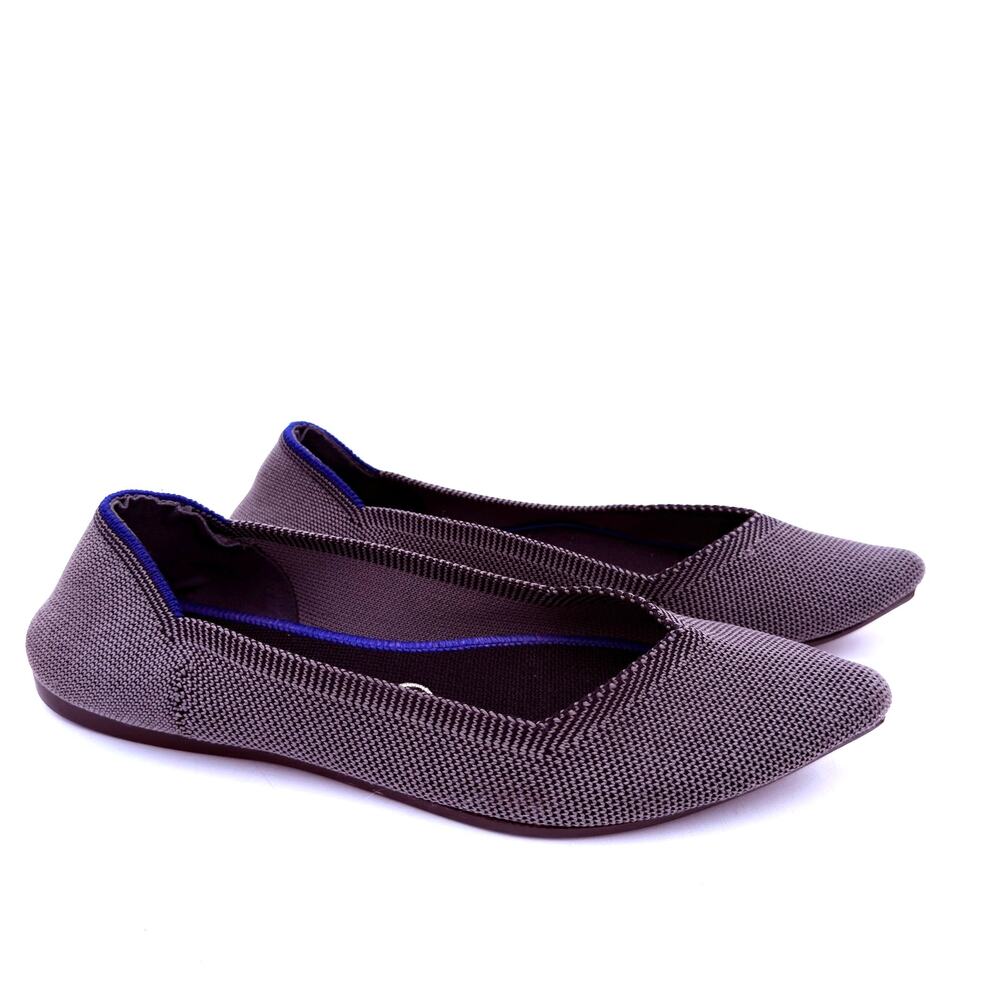 Rothy's Women's The Point Knit Grey Ballet Flats Shoes Size 9